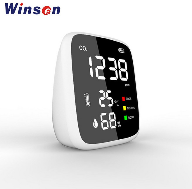 휴대용 CO2 온도 습도 모니터 NDIR 감지기 실내 실외 감지 도구, ws-1308b, 1개