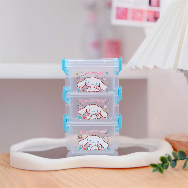 문구보따리 산리오 미니 수납함 악세사리 정리함 3단 미니 정리함, 1_시나모롤, 1개