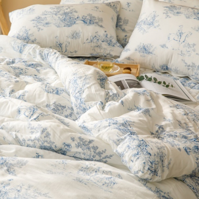 도미아 예쁜 모달이불 프랑스풍 디자인 프렌치 뜨왈 사계절 이불세트 [국내 생산 공장 직배송]