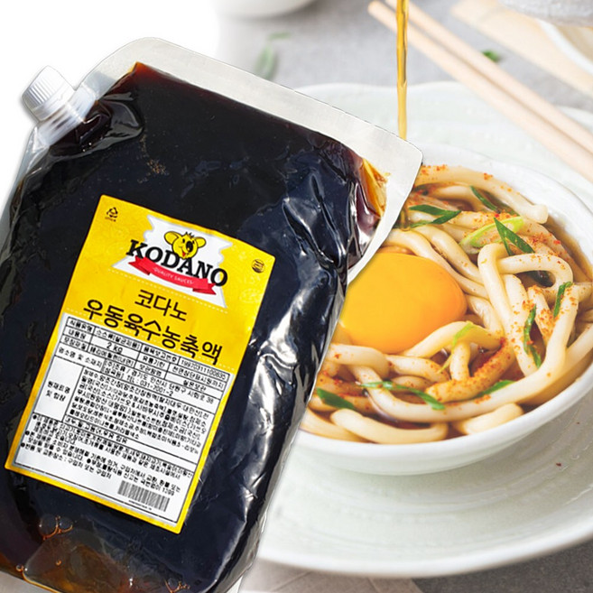 [더푸드/THE FOOD] 코다노 우동농축액기스 2kg_우동소스 우동육수 업소용, 1개, 2kg