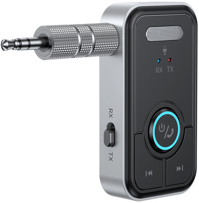 YORCAR 藍牙5.3發射接收器 AUX無線音頻轉接器, 詳見包裝, 黑色, T67