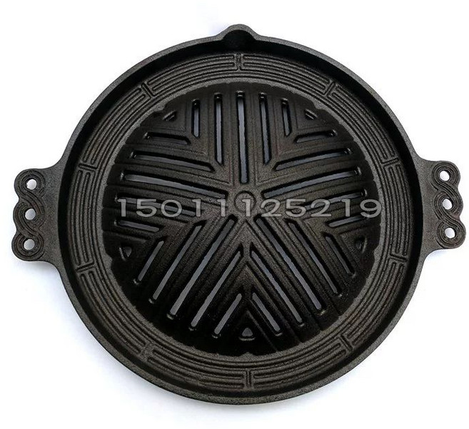 주철구이판 화로 불판 무쇠 징기스칸 양갈비 고기구이 바베큐 삼겹살, 1개