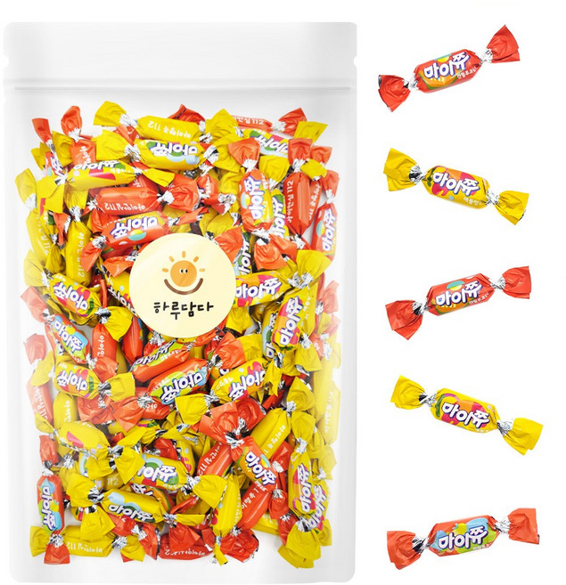 크라운 마이쮸 캔털루프멜론 애플망고 츄잉캔디 대용량 어린이간식 100개