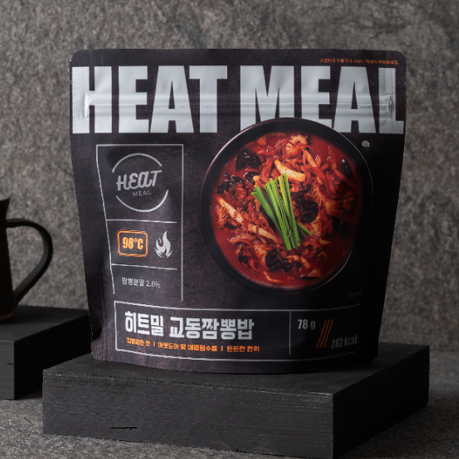 [유통기한임박] 히트밀 등산용 발열 전투식량 교동짬뽕, 78g, 1개