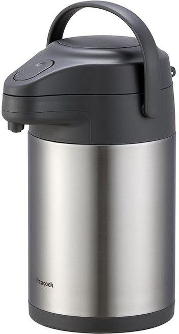 피코크 보온병 공업 The peacock 피코크 보냉 포트 스텐레스 에어포트 3리터 보온 보냉 광구 포트 탁상 보온주전자 3L 스텐레스에어포트 MRS30 XA