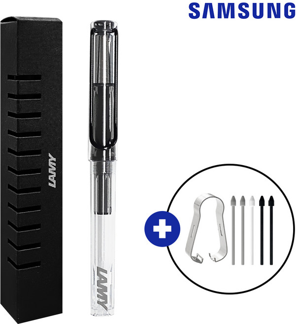삼성 라미 사파리 S펜+사은품펜촉, 1세트, 투명+펜촉
