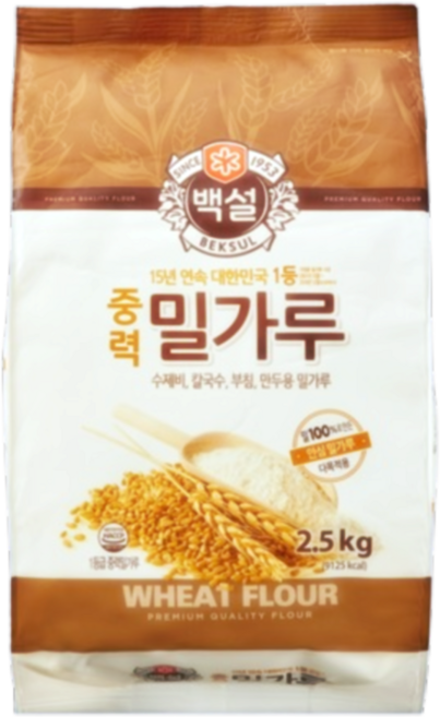 백설 중력 밀가루, 2.5kg, 10개