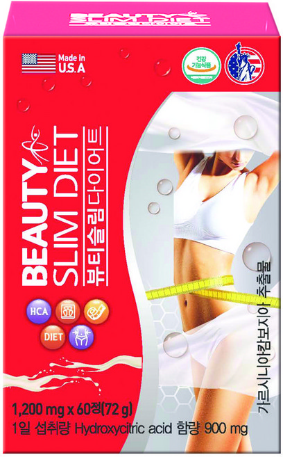 [네추럴 팀버스] 미국직수입 뷰티 슬림 다이어트 BEAUTY SLIM DIET 식약처인증 다이어트 보조제, 1박스, 60정 - 쿠팡