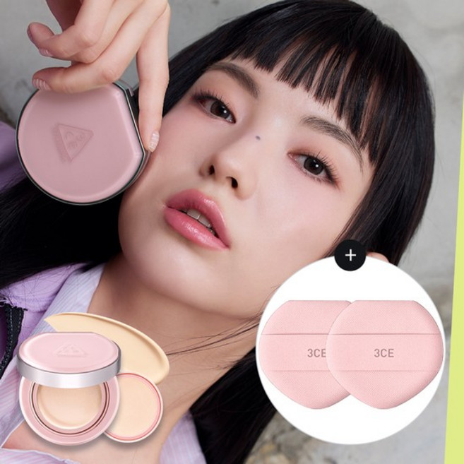 핏팅 메쉬 쿠션(본품+리필)+핏팅 메쉬 쿠션 퍼프 2개, W05