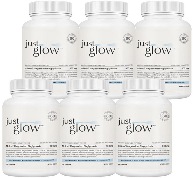 저스트글로우 알비온 마그네슘 비시글리시네이트 킬레이트 300mg, 6개, 240정