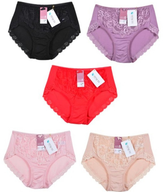 (쏘로사떼)플라워 앞자수 레이스 여성 팬티