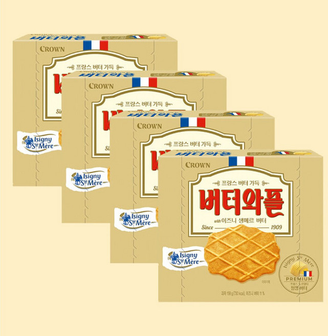 버터와플 이즈니, 4개, 158g