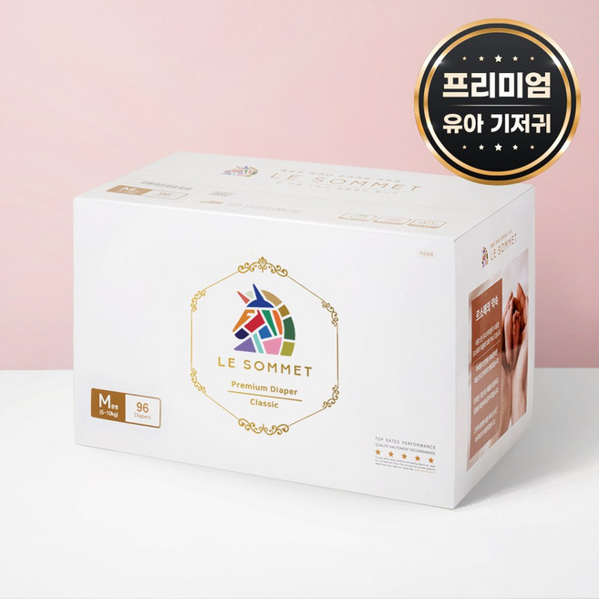 르소메 프리미엄 밴드형 기저귀, 중형(M), 96매