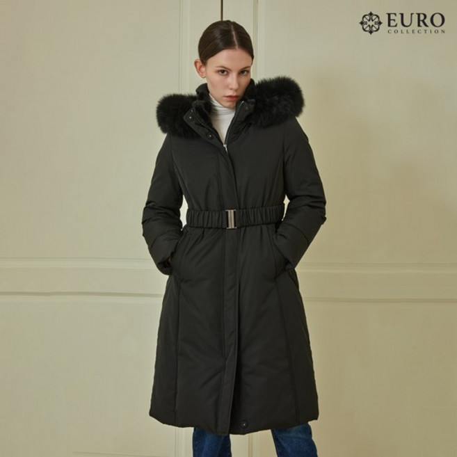 [최초가 499000원]트리플 스킨 릴리 벨티드 구스다운 롱코트