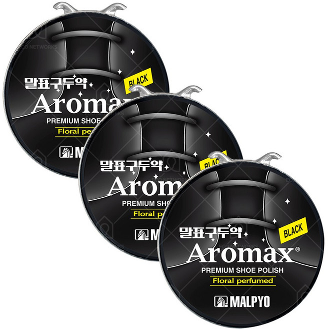 말표 구두약 캔 40g (블랙/브라운/뉴트럴) 3개세트, 블랙, 3개