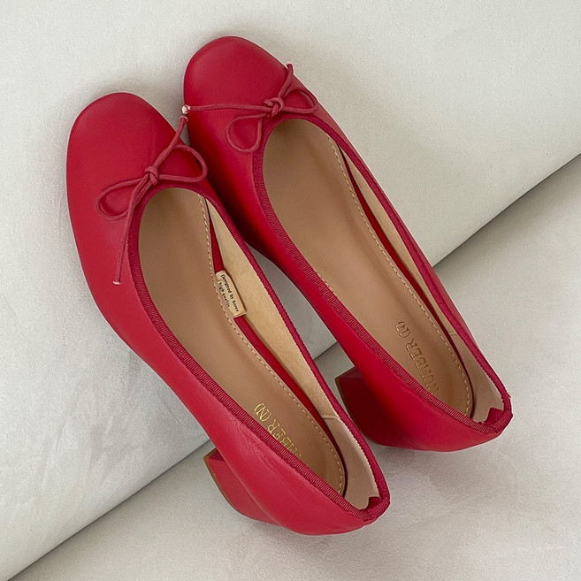 플라틴베이지 발편한 4cm 미들힐 여성 구두 (면접/기본템/정장)