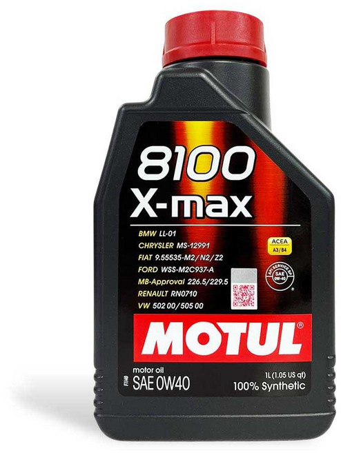 MOTUL 8100 X-MAX 0W40 1L 100% Synthetic 機油, 1個