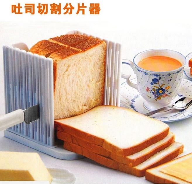 吐司切片器 輕鬆切出均勻吐司 享受美味烘焙時光, 1個, 白色
