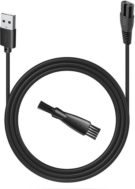 Uijino Brightup 수염 트리머와 호환되는 USB 충전 케이블 Brightup 헤어 클리퍼 FK-8688T FK-8788T IPX7 방수 전기 면도기 바디 면도기용, Uijino Brightup 수염 트리머와 호환되는 U