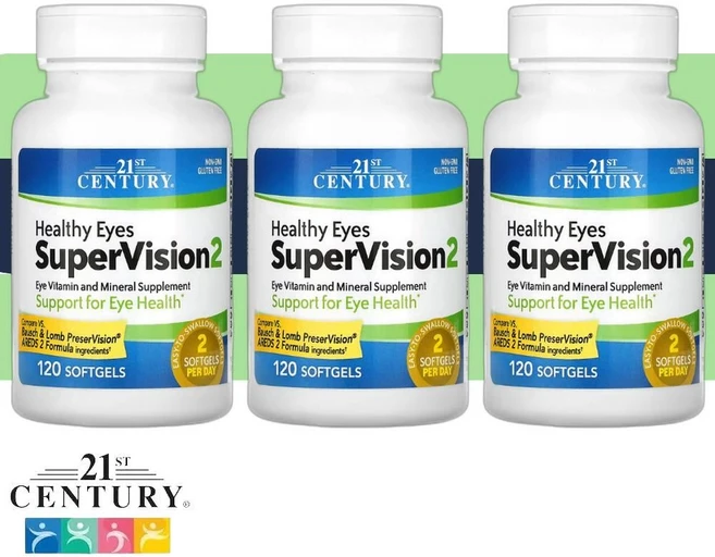 21센추리 헬씨 아이 Super Vision 2 루테인 지아잔틴 소프트젤 120정 3통, 3개 - 쿠팡