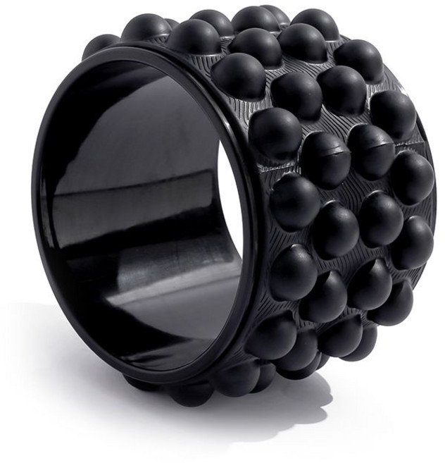 瑜伽輪 美肩開背 瘦腿美腰器材, 1個, 外黑內黑【超強抗壓】教練推薦款