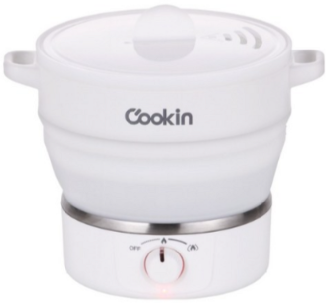 키친플라워 쿠킨 캠프 접이식 전기포트 1.3L, 2단계 가열조절 (KEK - FTK1300SR)