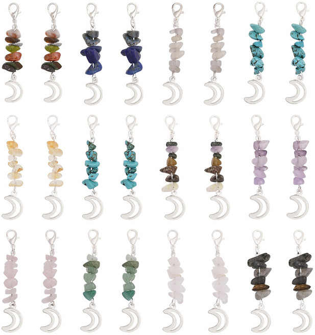 젬스톤 칩스 펜던트 장식 키체인 파스 백팩 오너먼트 세트