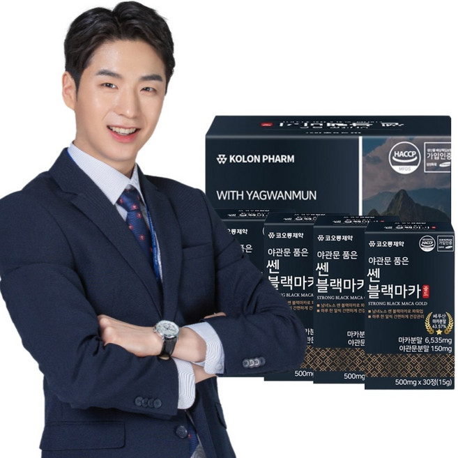 Kolon 블랙마카 아르기닌 국내산 아관문 L아르기닌 옥타코사놀 BCAA 타우린 HACCP 인증, 1개, 120정