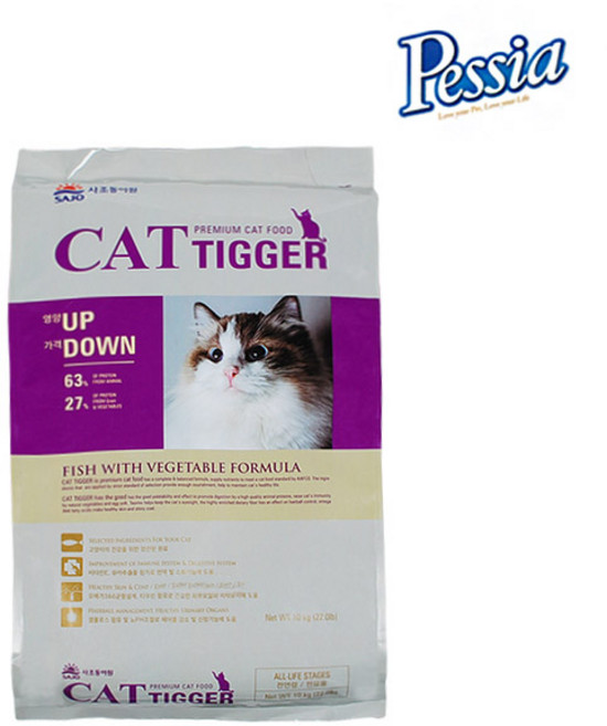 사조동아원 캣티거 고양이사료, 1개, 10kg, 닭