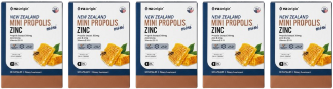 엔젯오리진 미니 프로폴리스 아연, 5개, 30정