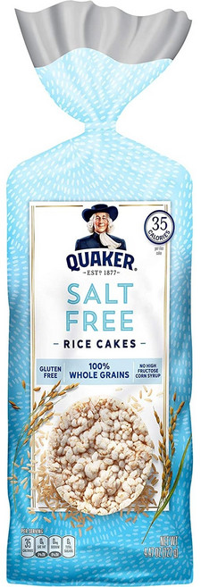 퀘이커 솔트 프리 라이스 케이크, 127g, 1개