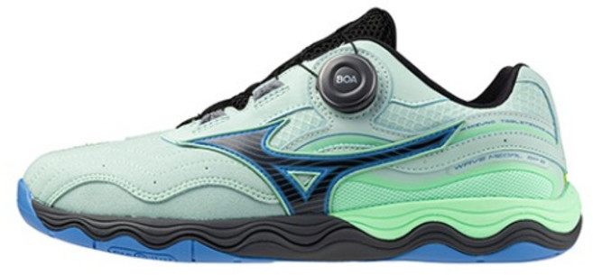 미즈노 웨이브메달 SP5 (민트블랙) 보아 탁구화