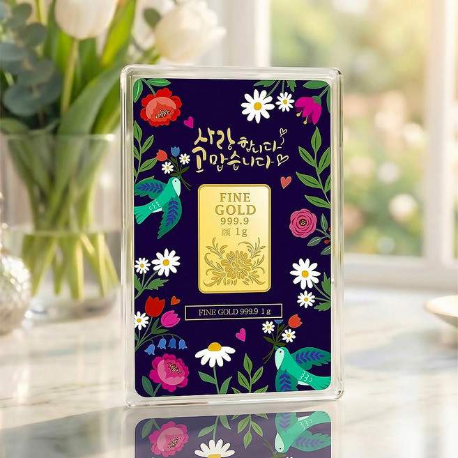 [골드앤금거래소]24K 순금 플로라 감사 골드바 1.875g