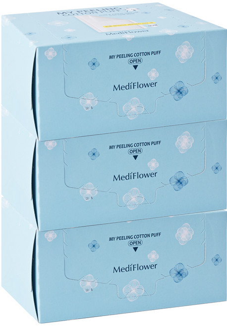 메디플라워 마이 필링 코든 화장솜 80매, 80매입, 3개