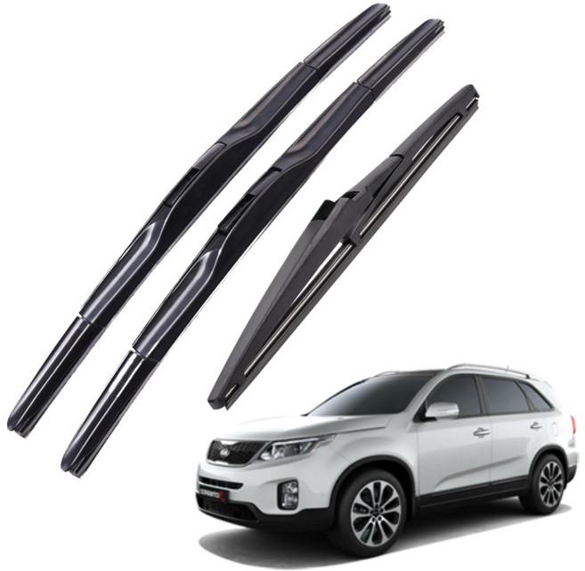 기아 자동차 호환 올뉴 더뉴 쏘렌토 R MQ4 전차종 차량용 하이브리드 와이퍼 윈도우브러쉬 전면 후방 1+1+1, 쏘렌토 R(09~14)-1SD600+500mm, FR100(11인치)뉴/쏘렌토R-09.04~14.08