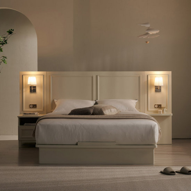 베디스 라비앙로즈 호텔식 침대프레임 Q/K (퀸/킹 공용), 아이보리