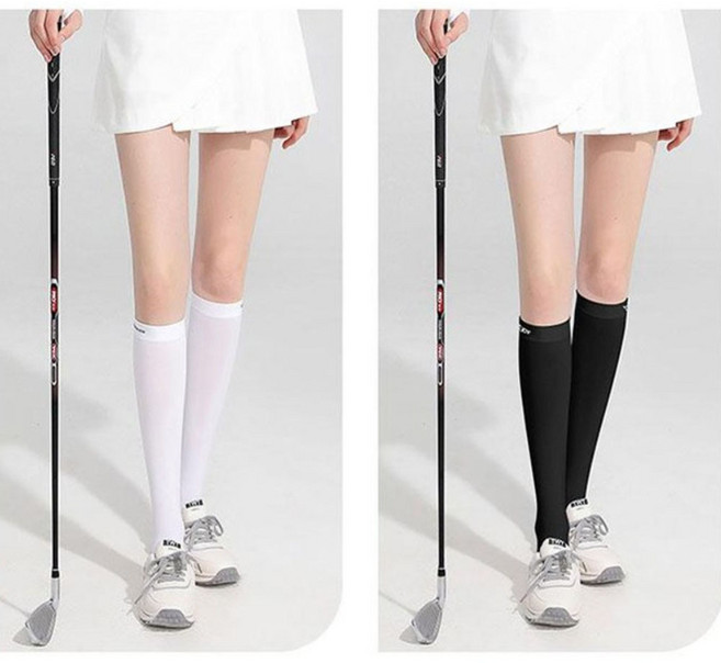 쿨링 골프 오버니삭스 여성용 자외선차단 스타킹, 1개, 상세페이지 참조