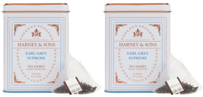Harney & Sons 하니앤손스 얼그레이 슈프림 홍차 20티백 2개, 2박스, 20개입