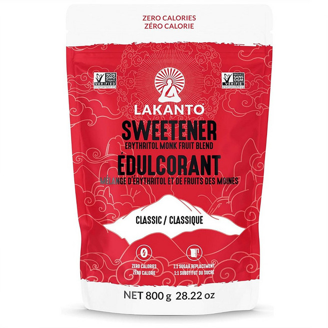 라칸토 클래식 몽크 후르츠 스위트너 제로 칼로리 케토 설탕 대용 800g, 1개