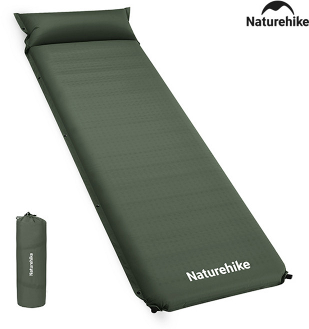 네이처하이크 D04 자충 매트 싱글 고탄력 10CM두께 연결가능 1인, 일반형, 베이지