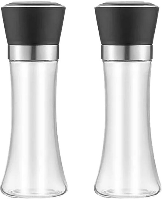 1+1 소금그라인더 후추그라인더 깨갈이 2P, 2개, 180ml