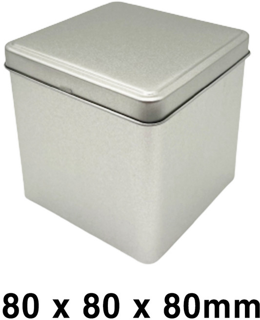 S-069 대한민국 UV인쇄 은색 쿠키 마카롱 베이커리 사각틴케이스, 실버, 1개