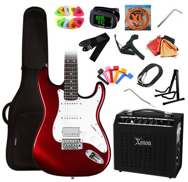 제논 GP-3 + SX-15G 입문용 일렉기타 앰프 조합패키지, GP-3 MRD(애플캔디레드), SX-15G(블랙), 1개