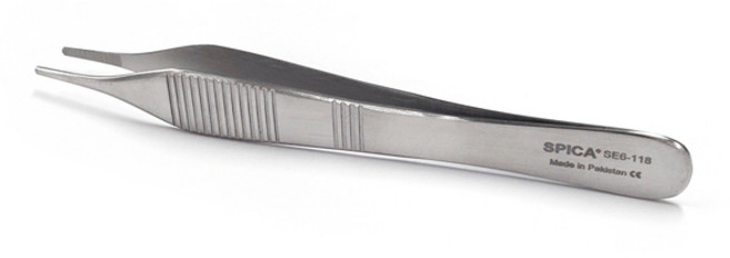 스피카 의료용 에디슨 포셉 마이크로 핀셋 adson forcep 유구 무구, 1개, SE6-118(무구) 12.1cm