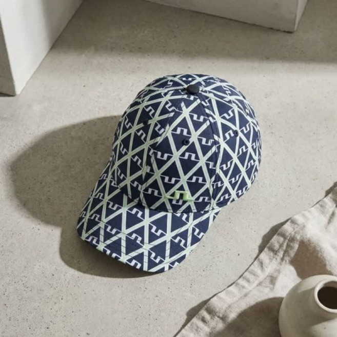 제이린드버그 Jim Print Cap GMAC09721-O500 남성 짐 프린트 캡, 단일사이즈, Geo JL Navy