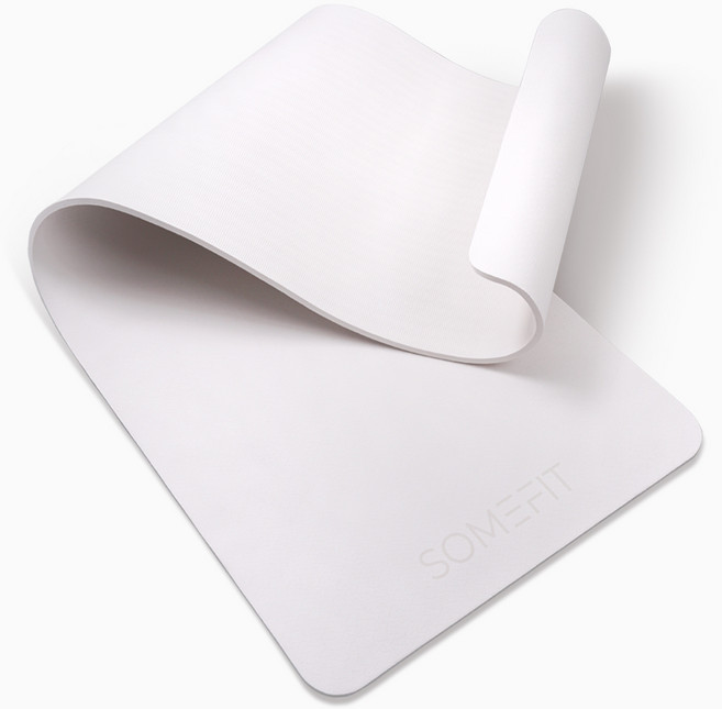 썸피트 시그니처 TPE 요가매트 스트랩포함 10mm, 크림화이트, 1개