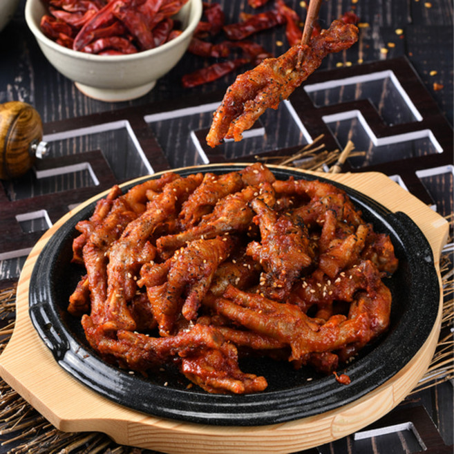 맥반석 직화 불맛 국내산 닭발 숯불무뼈불닭발 압구정본가, 2개, 400g