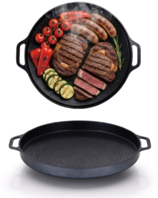 [인덕션 OK] 디앤빌 가정용 고기 불판 국내생산 초대형 그리들 팬+보관가방 38CM, 1개