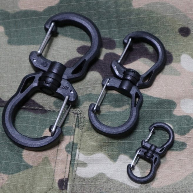 우진 하드 플라스틱 회전형 에스비너/카라비너 낱개