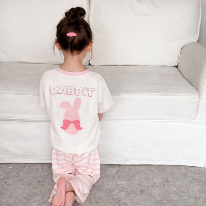 굿도우 아동용 모달 스트라이프 실내복 7부